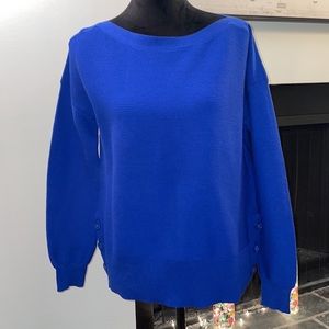 Marled blue sweater